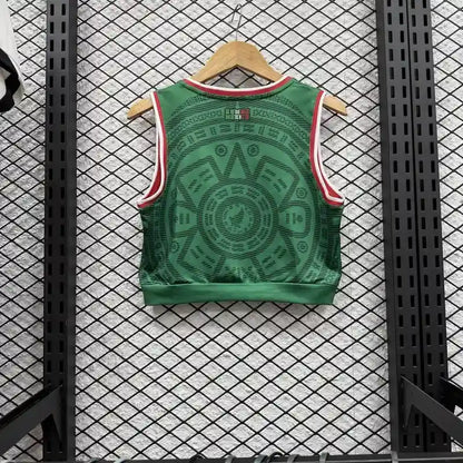 2026 World Cup Mexico Home Women Crop Top Kit