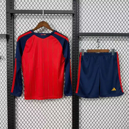 2026 World Cup Spain Home Kit - Kids Set Long Sleeves