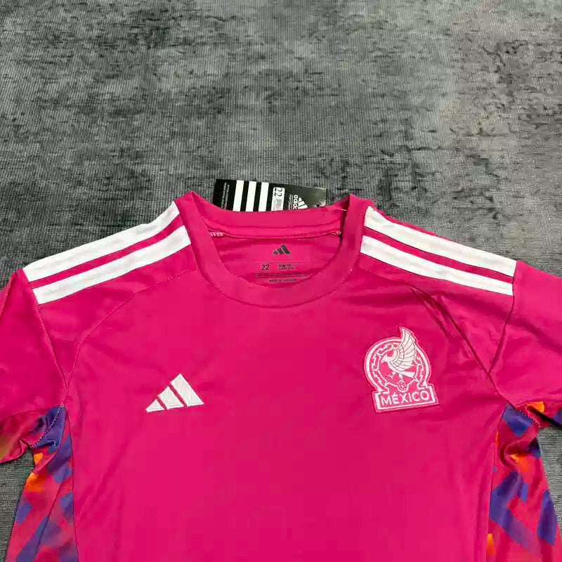 2026 World Cup Mexico Goalkeeper Pink Kit - Kids Set Long Sleeves