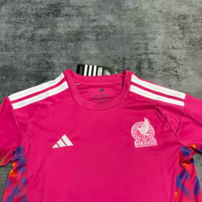 2026 World Cup Mexico Goalkeeper Pink Kit - Kids Set Long Sleeves