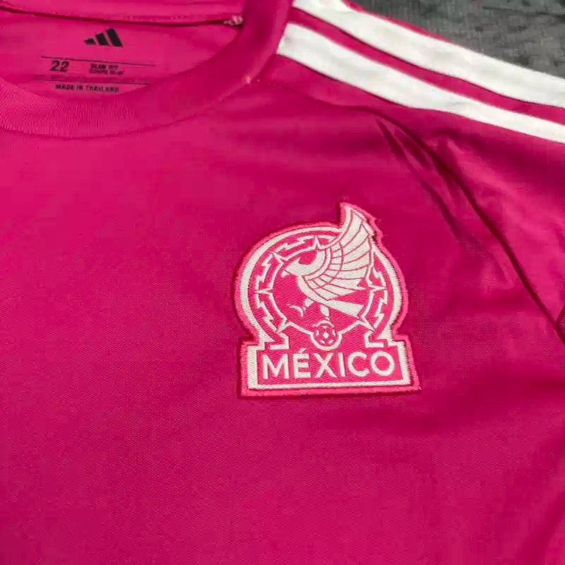 2026 World Cup Mexico Goalkeeper Pink Kit - Kids Set Long Sleeves