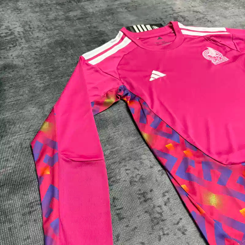 2026 World Cup Mexico Goalkeeper Pink Kit - Kids Set Long Sleeves