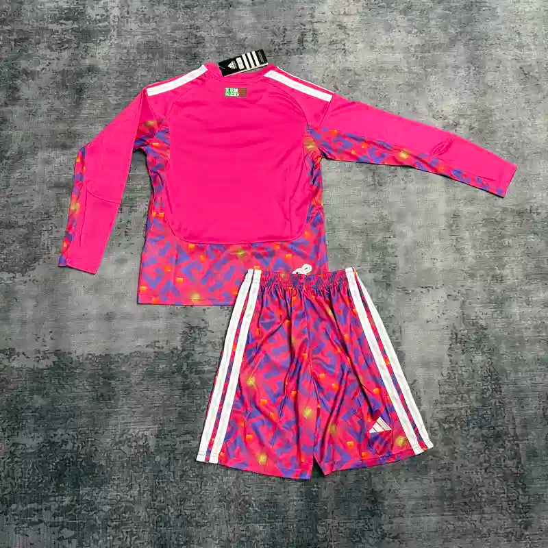2026 World Cup Mexico Goalkeeper Pink Kit - Kids Set Long Sleeves