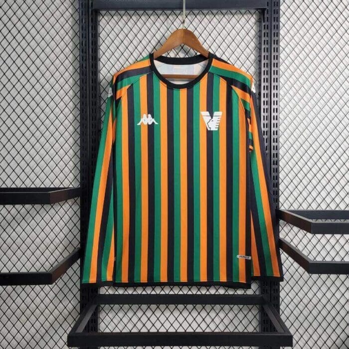 Venezia F.C 23/24 Green/Orange Training Kit -Long Sleeves – Fan Version