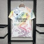 Real Madrid White Rainbow Dragon Jersey 24/25 – Fan Version