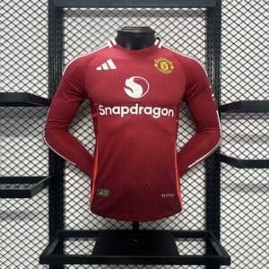 Manchester United Home Kit 2024/2025 - Long Sleeve- – Player Version