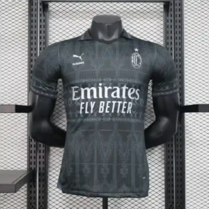 Ac Milan x Pleasures Black Jersey – Player Version