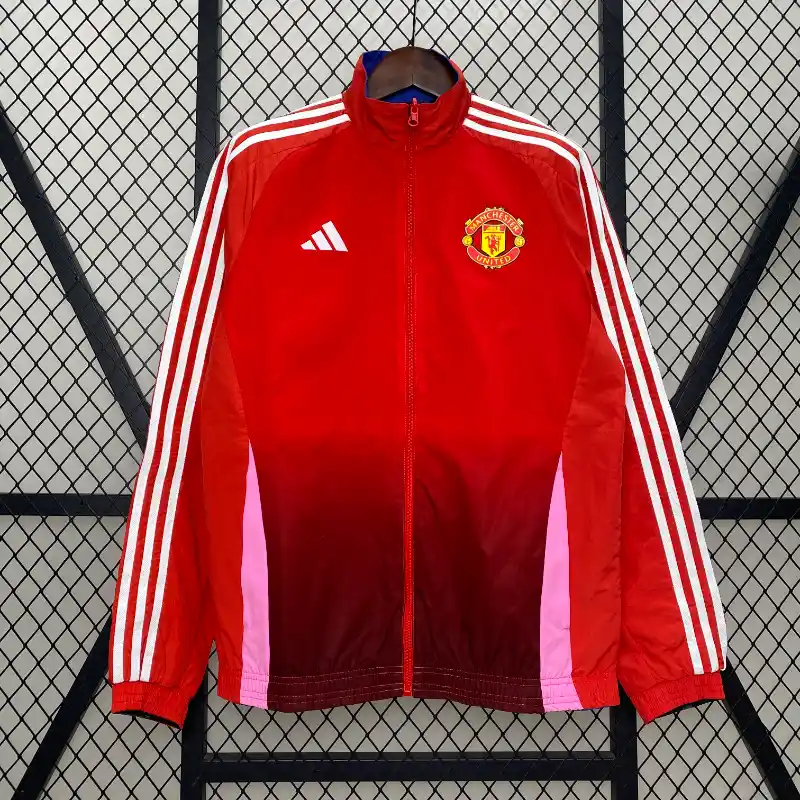 Manchester United 2024/25 Windbreaker Reversible - Red & Grey