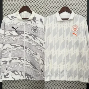 Manchester City 2024/25 Windbreaker Reversible - White & Grey