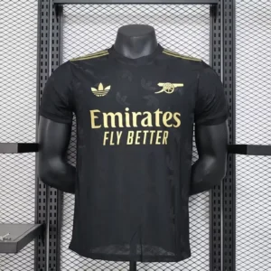 Arsenal 2024/25 Black & Gold Jersey Special Edition – Player Version