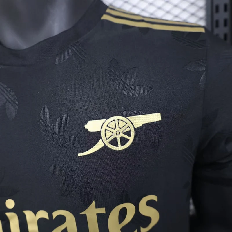 Arsenal 2024/25 Black & Gold Jersey Special Edition – Player Version - Image 3