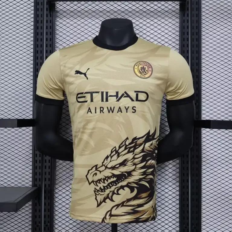 Manchester City 2024/25 Gold Dragon Special Edition Jersey – Player Version