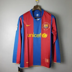 FC Barcelona 2007-08 Home Kit -Long Sleeve