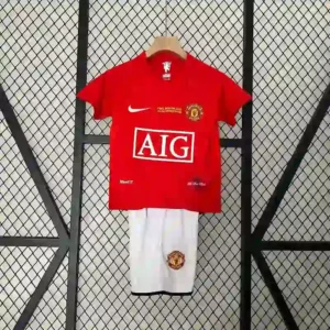 Manchester United 2007-08 Home Kit – Kids