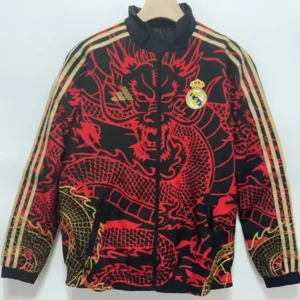 real madrid 24/25 reversible windbreaker -  Red & Black