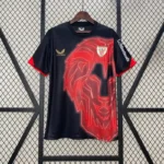 Athletic Bilbao 24/25 Black & Red pré-match Kit – Fan Version