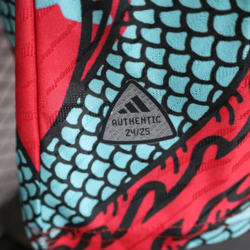 Real Madrid Bleu & Rouge Dragon Jersey 24/25 – Fan Version - Image 4