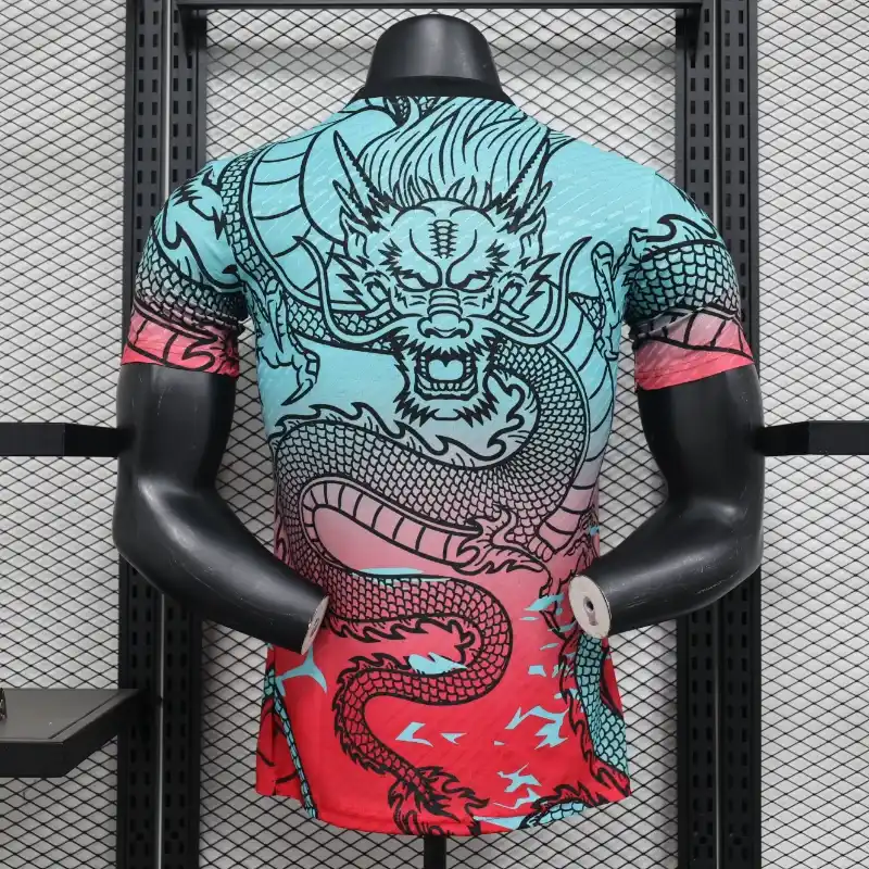 Real Madrid Bleu & Rouge Dragon Jersey 24/25 – Fan Version - Image 6