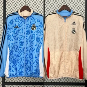 Real Madrid 24/25 Reversible Windbreaker - Blue & Beige