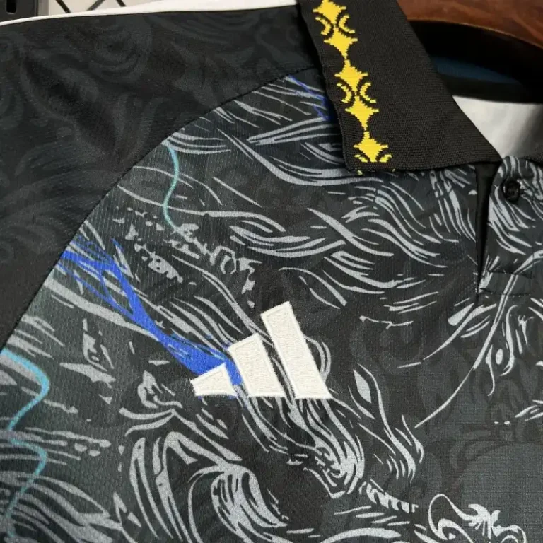 Real Madrid Black Blue Dragon Edition Jersey – Fan Version - Image 3