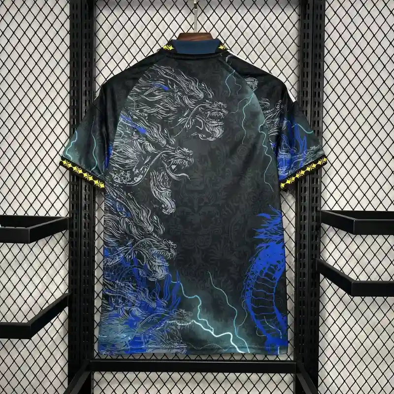 Real Madrid Black Blue Dragon Edition Jersey – Fan Version - Image 7