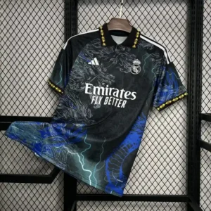 Real Madrid Black Blue Dragon  Edition Jersey – Fan Version