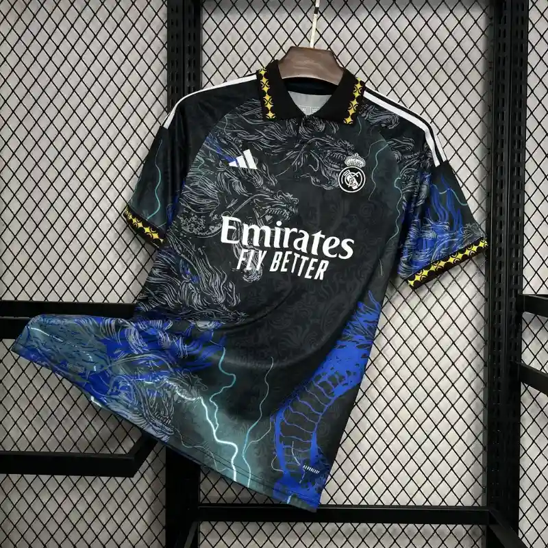Real Madrid Black Blue Dragon Edition Jersey – Fan Version