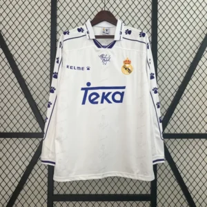 Real Madrid 1994-96 Home Kit -Long Sleeve – Fan Version
