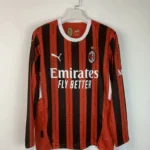 AC Milan 2024-25 Home Kit -Long Sleeve - Fan Version