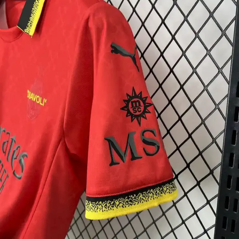 Ac Milan 25/26 Red Off White Special Kit – Fan Version - Image 4