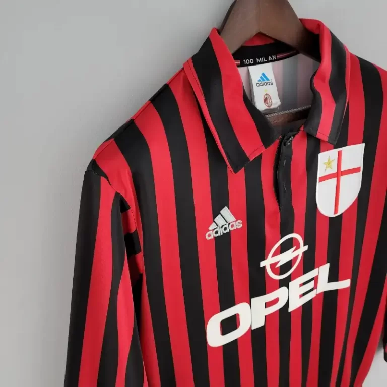 AC Milan 1999-2000 Home Kit -Long Sleeve - Image 2