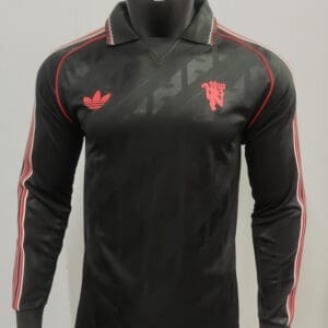 Manchester United 2024/2025 Black Special Retro Kit Long Sleeve – Player Version