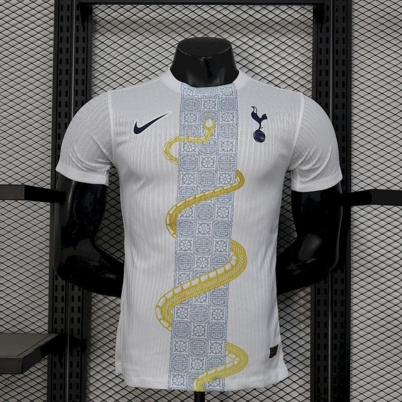 Tottenham Hotspur 2025/26 White Gold Snake Kit – Player version