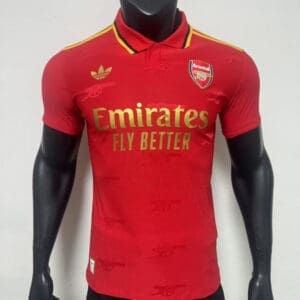 Arsenal 25/26 Polo Red Kit – Player Version