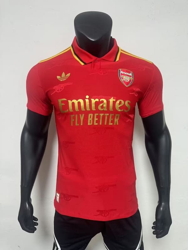 Arsenal 25/26 Polo Red Kit – Player Version