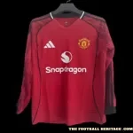 Man United 25/26 Home Kit Long Sleeve – Fan Version