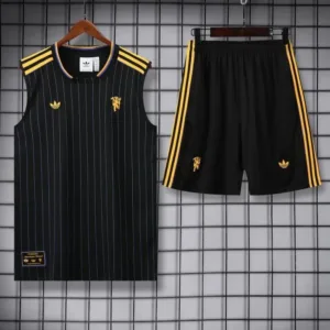 Manchester United 25/26 Top Tank Football Black Set