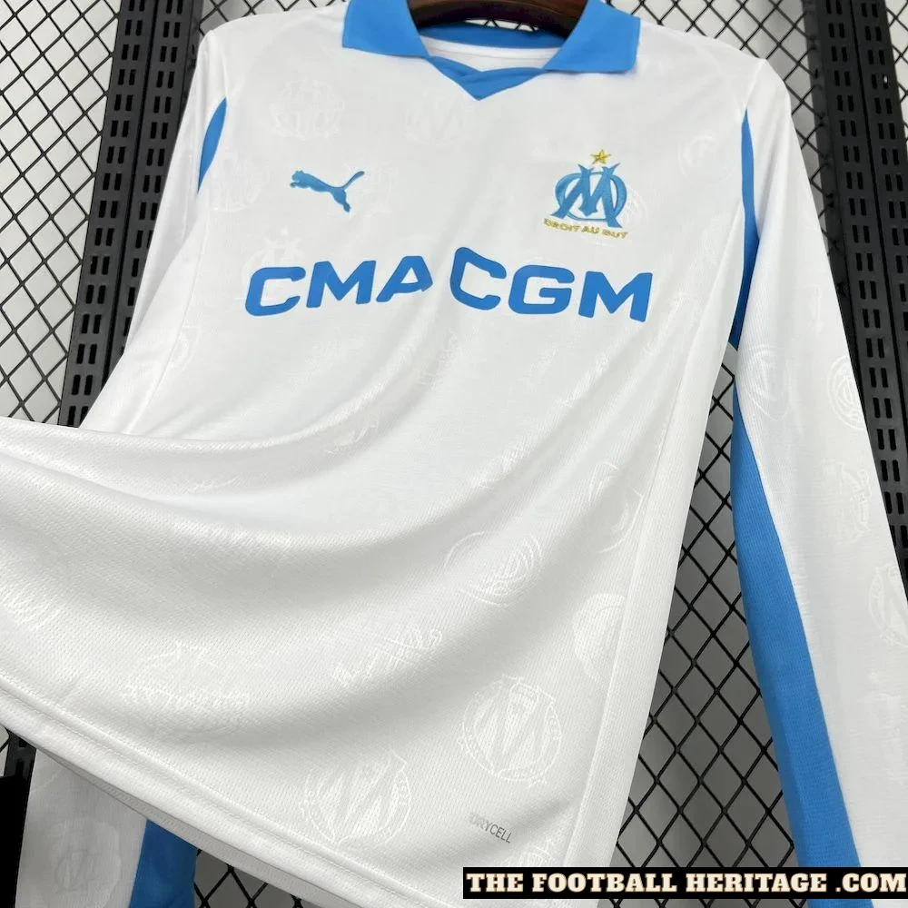 Maillot OM 25/26 Home Kit -Long Sleeves- Fan Version - Image 6